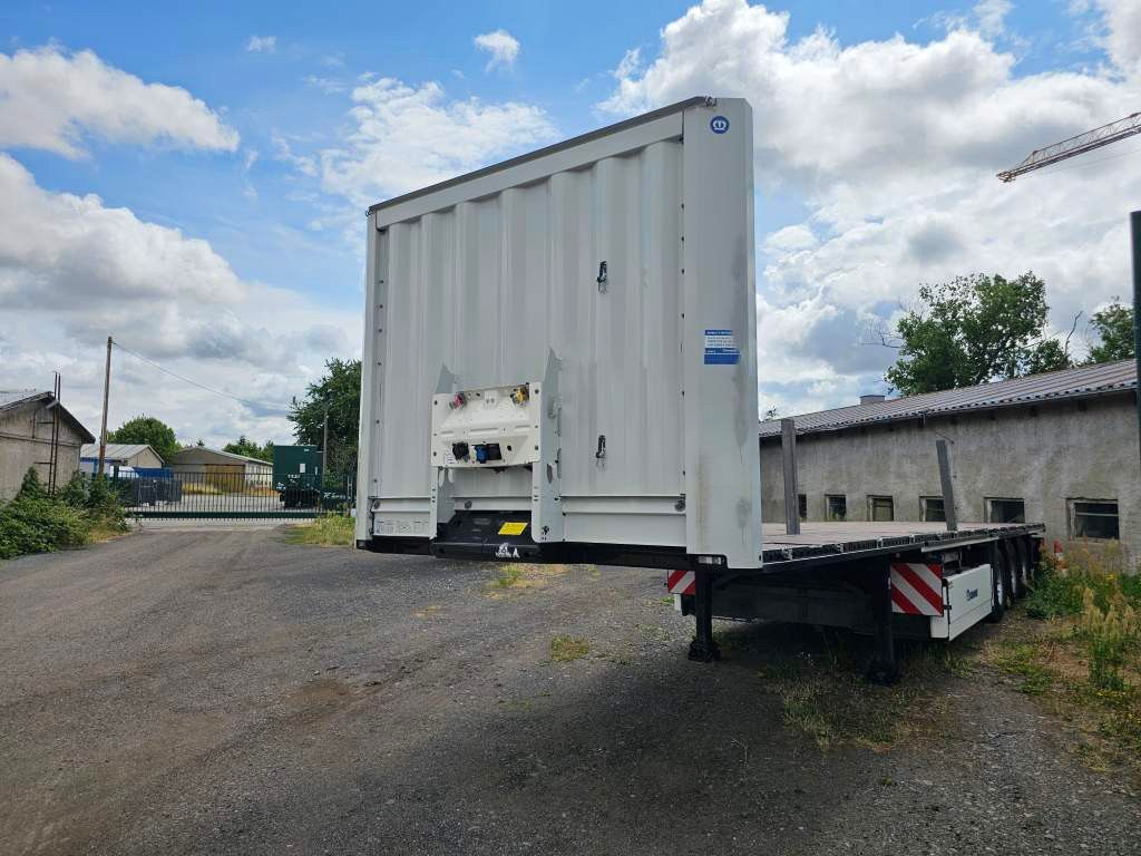 Fahrzeugabbildung Krone Plateau mit Containerverriegelung, Rungentaschen