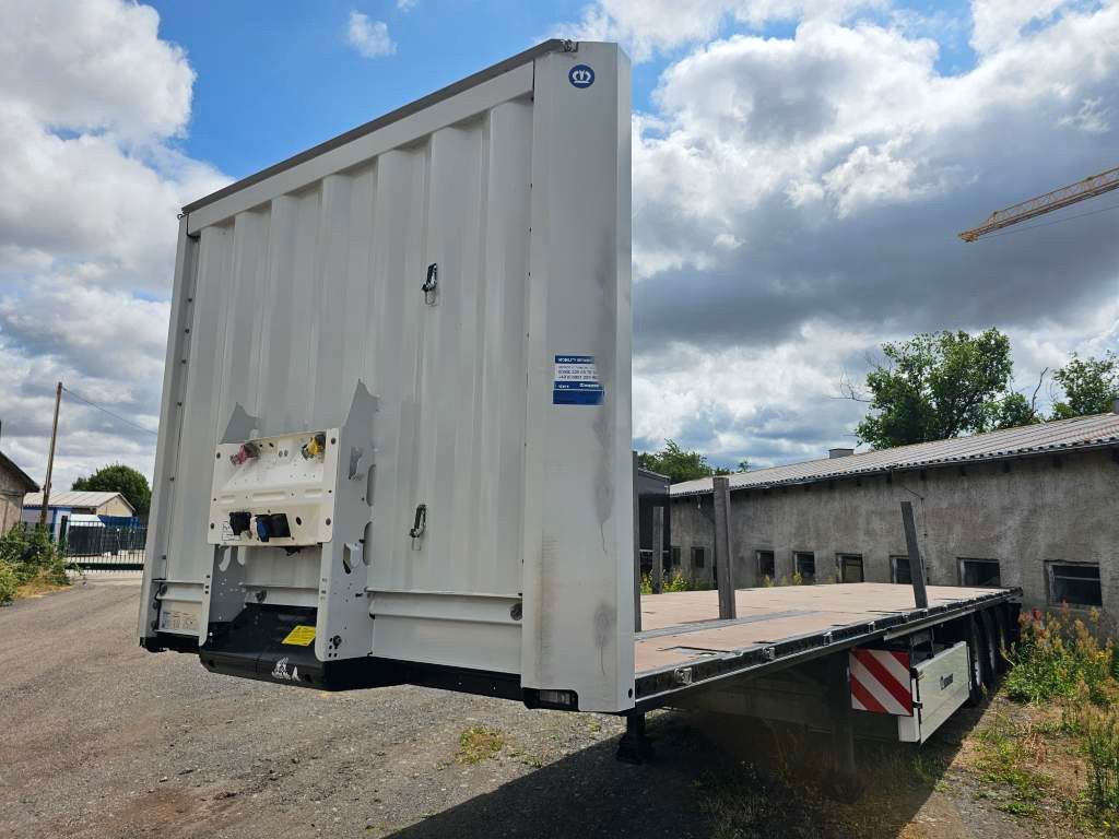 Fahrzeugabbildung Krone Plateau mit Containerverriegelung, Rungentaschen