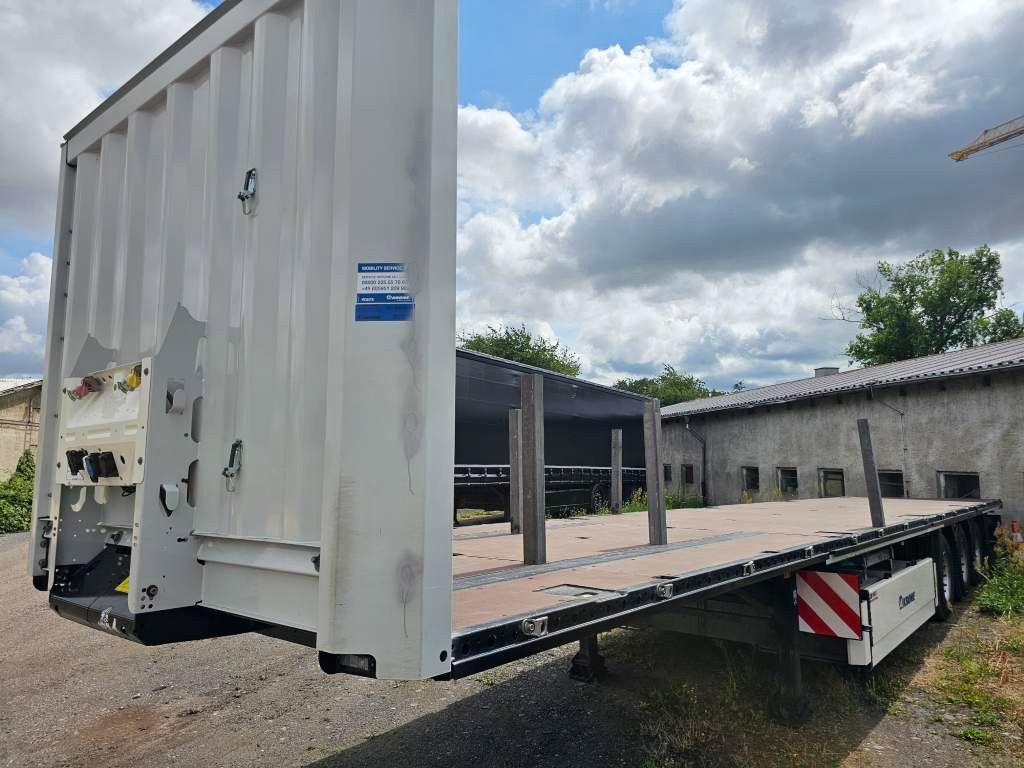 Fahrzeugabbildung Krone Plateau mit Containerverriegelung, Rungentaschen