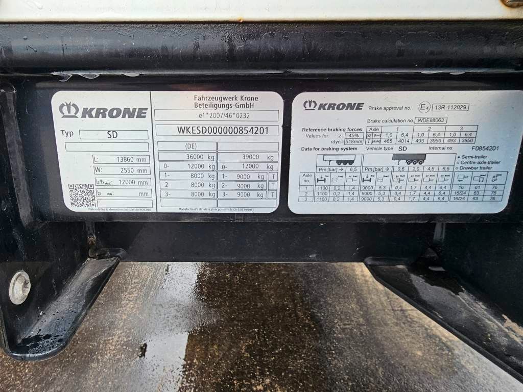 Fahrzeugabbildung Krone Gardine Standard Liftachse Krone Scheibe Zollsch