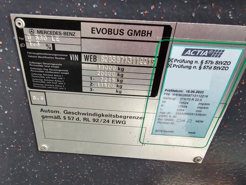 Fahrzeugabbildung Mercedes-Benz O530 LE, Retarder, Evobus, Fahrerklima