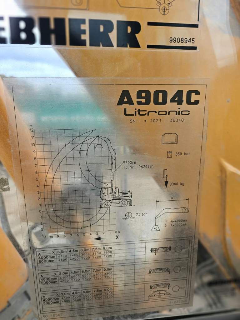 Fahrzeugabbildung Liebherr A 904-2 C Litronic mit fahrbarer  Kabine, Klima