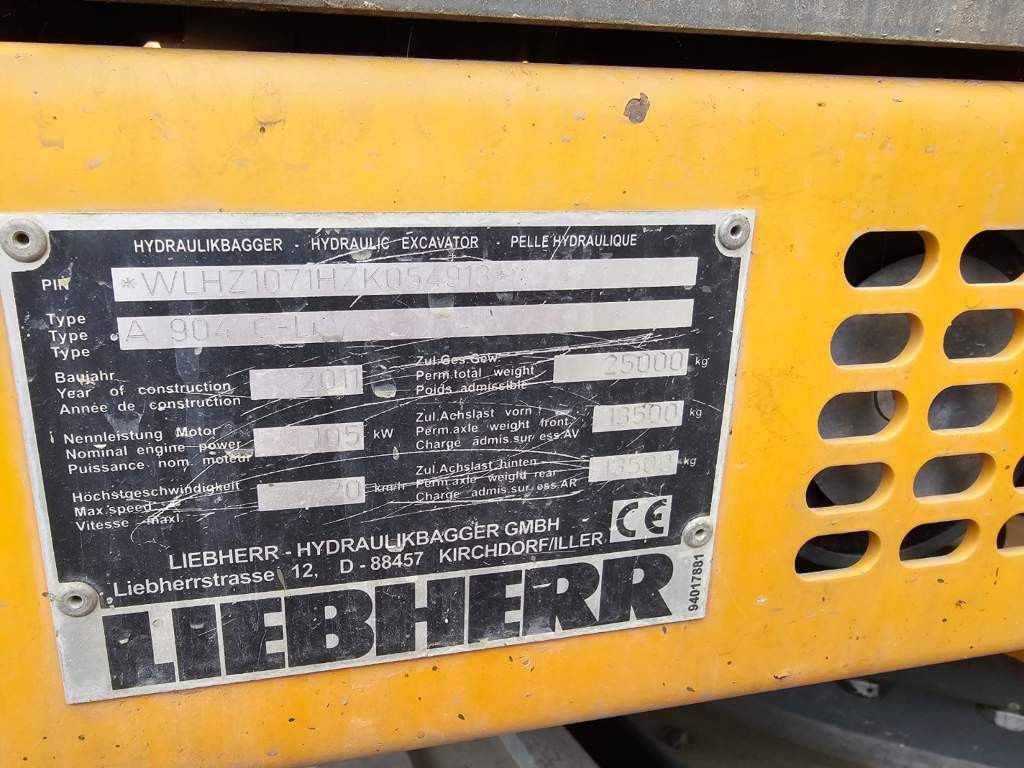 Fahrzeugabbildung Liebherr A 904-2 C Litronic mit fahrbarer  Kabine, Klima