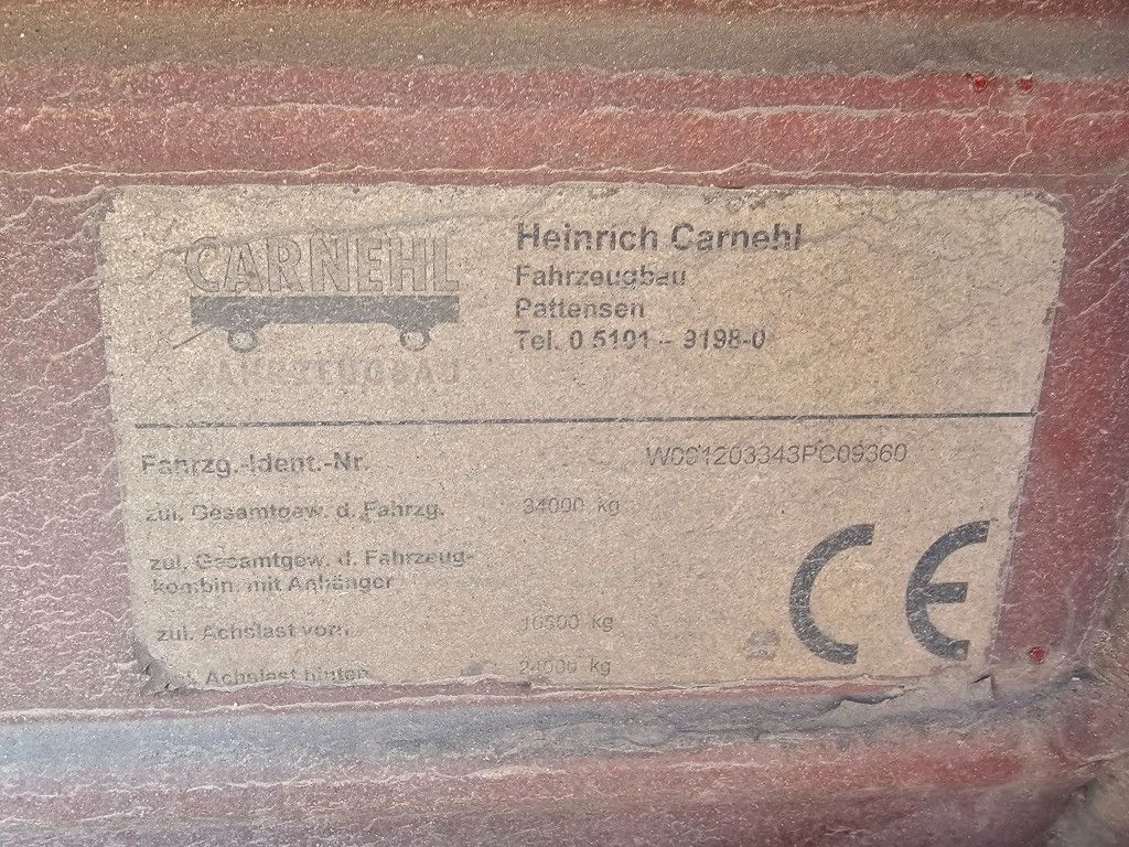 Fahrzeugabbildung Carnehl ca. 44 cbm Getreidekipper, Lift, BPS, kornschieb