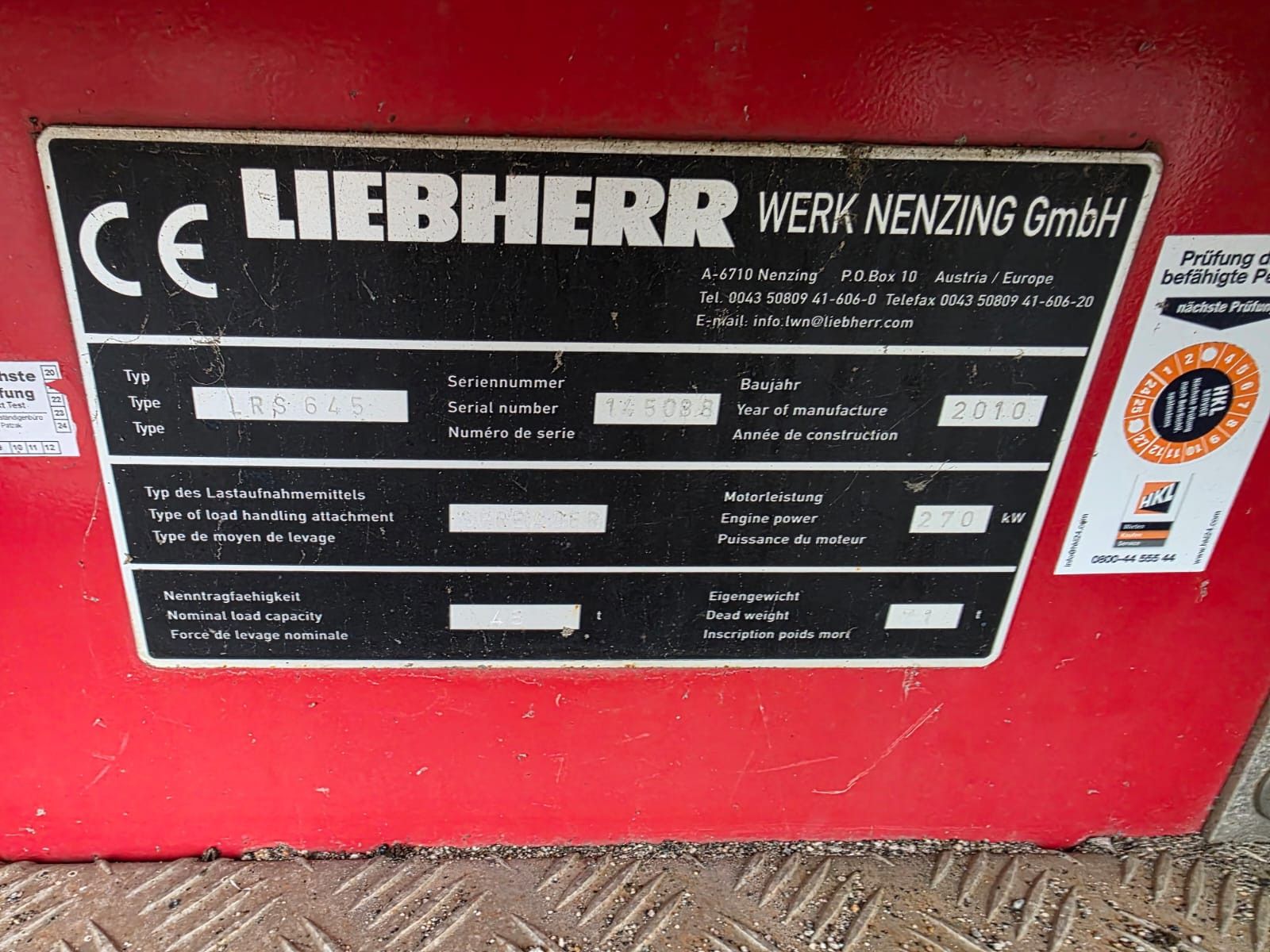 Fahrzeugabbildung Liebherr LRS V645 Reachstacker/ Containerlader