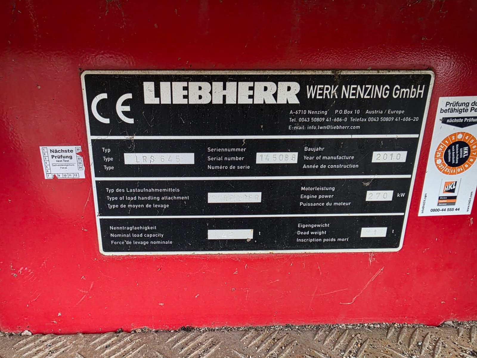 Fahrzeugabbildung Liebherr LRS V645 Reachstacker/ Containerlader