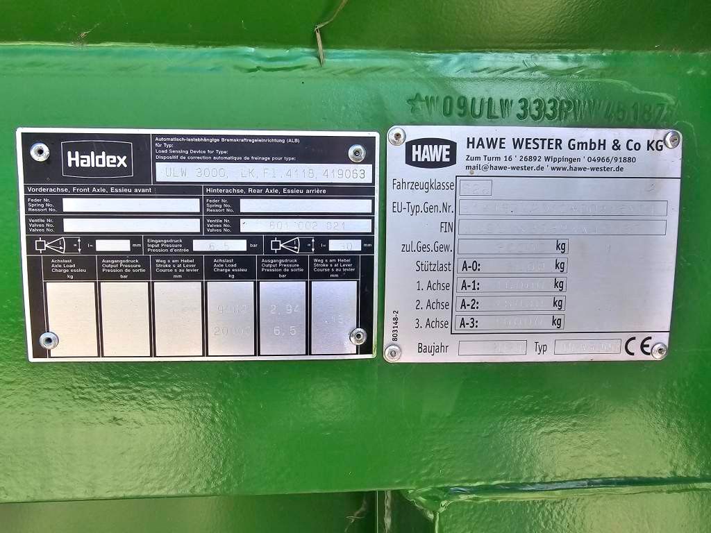 Fahrzeugabbildung HAWE Überladewagen, Vorführfahrzeug, ULW 3000