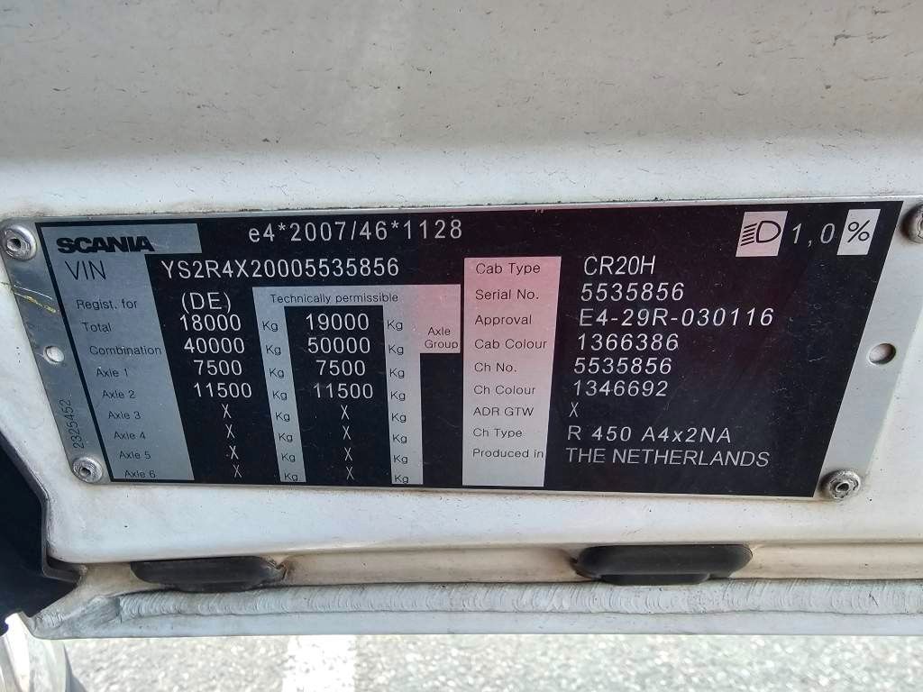 Fahrzeugabbildung Scania R450,Retarder,Kipphydraulik,ALCOA LM