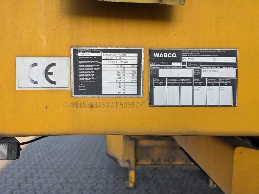 Fahrzeugabbildung Langendorf Innenlader Beton, SBH 27/35, Liftachse