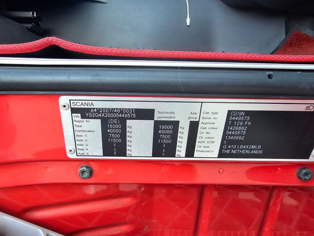 Fahrzeugabbildung Scania G410 Volumen, Edscha, Hubdach+Tandemhänger