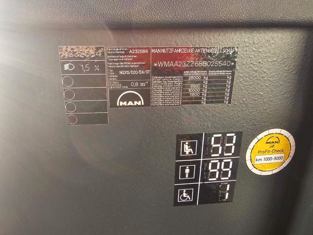 Fahrzeugabbildung MAN Lions City Gelenkbus, Retarder, TÜV 08/2026