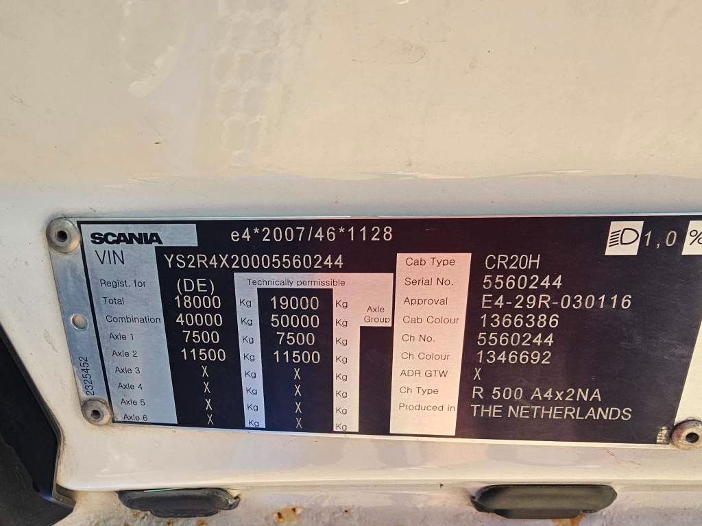 Fahrzeugabbildung Scania R500, Retarder, Navi, Standklima, 19.000 Kg