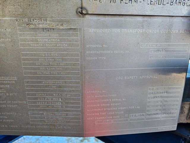 Fahrzeugabbildung Schmitz Cargobull Tankcontainer Chassis+Tankcontainer  Schwallwand