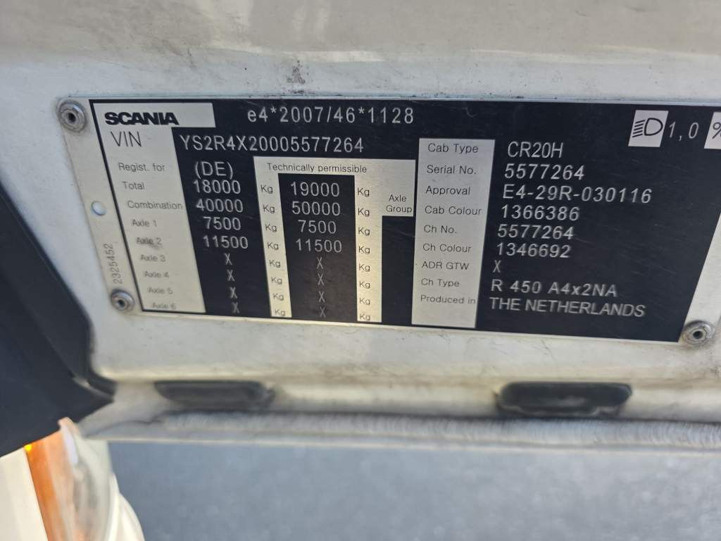 Fahrzeugabbildung Scania R450, Retarder, Kipphydr., ALCOA LM