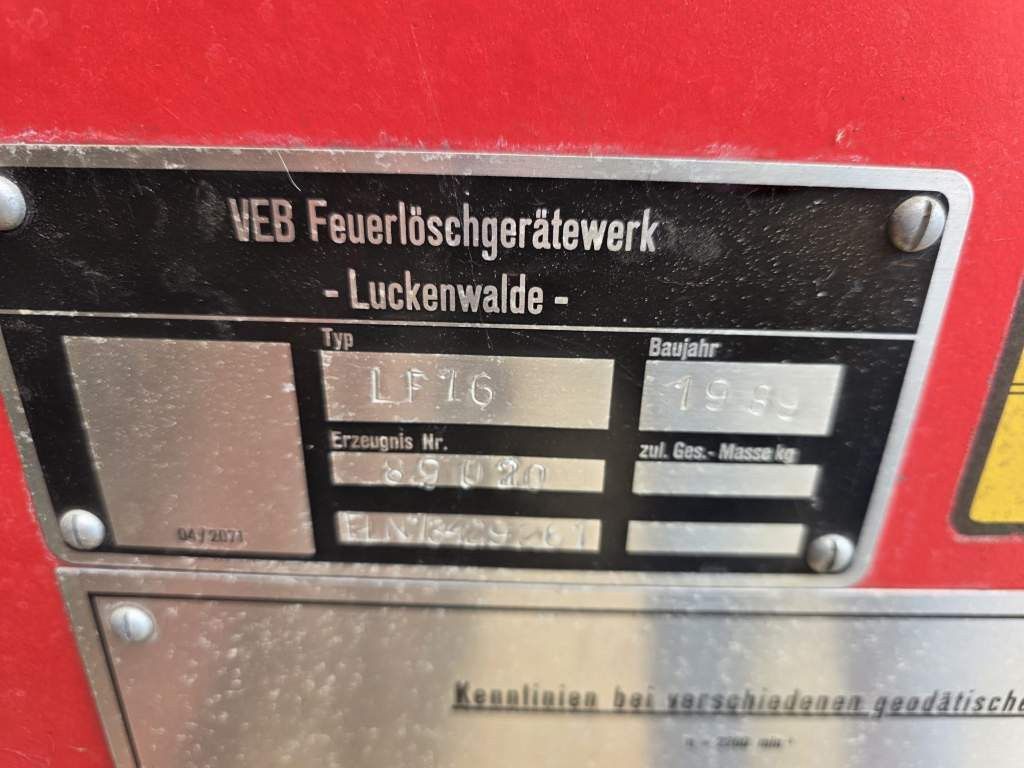 Fahrzeugabbildung Andere W50 L/LF IFA Löschfahrzeug mit Pumpe + Tank