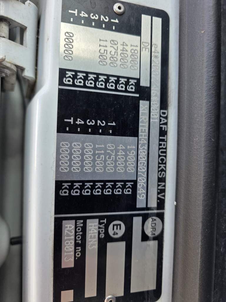 Fahrzeugabbildung DAF XF 460 SSC, Retrader, Standklima, Euro 6