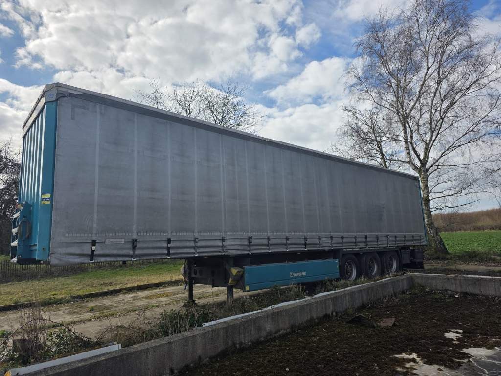 Fahrzeugabbildung Krone Gardine Standard, Plaettenkasten, Liftachse