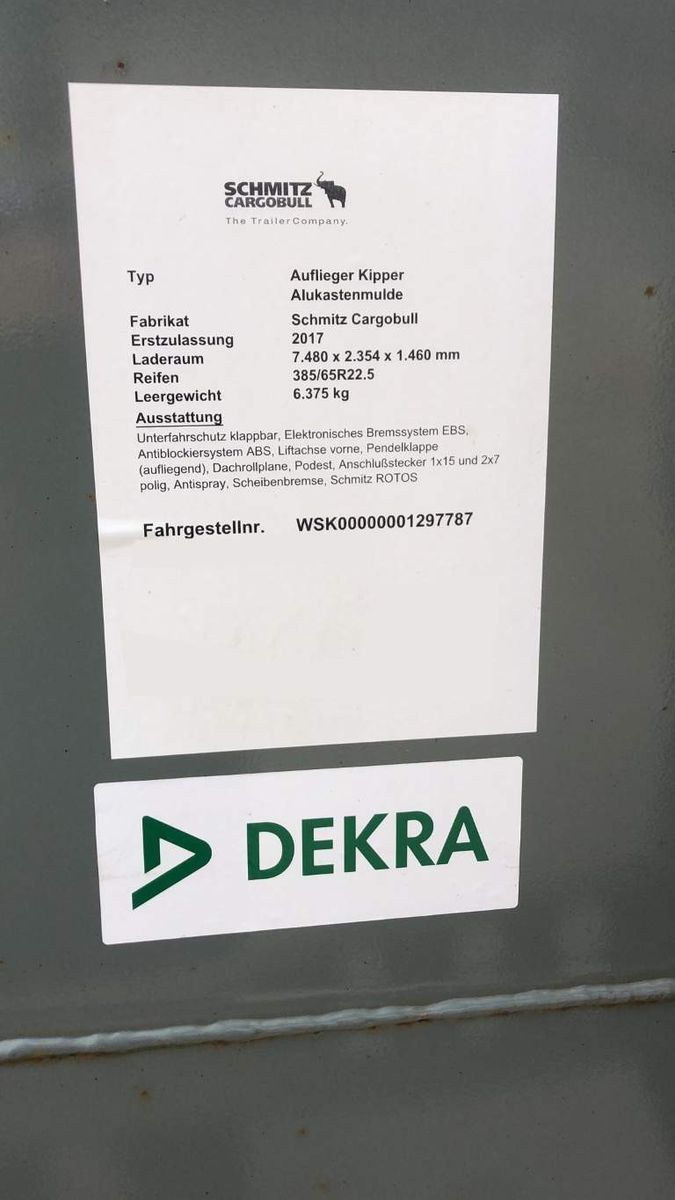 Fahrzeugabbildung Schmitz Cargobull ca. 26 cbm Hlabrund Hinterkipper, Lift