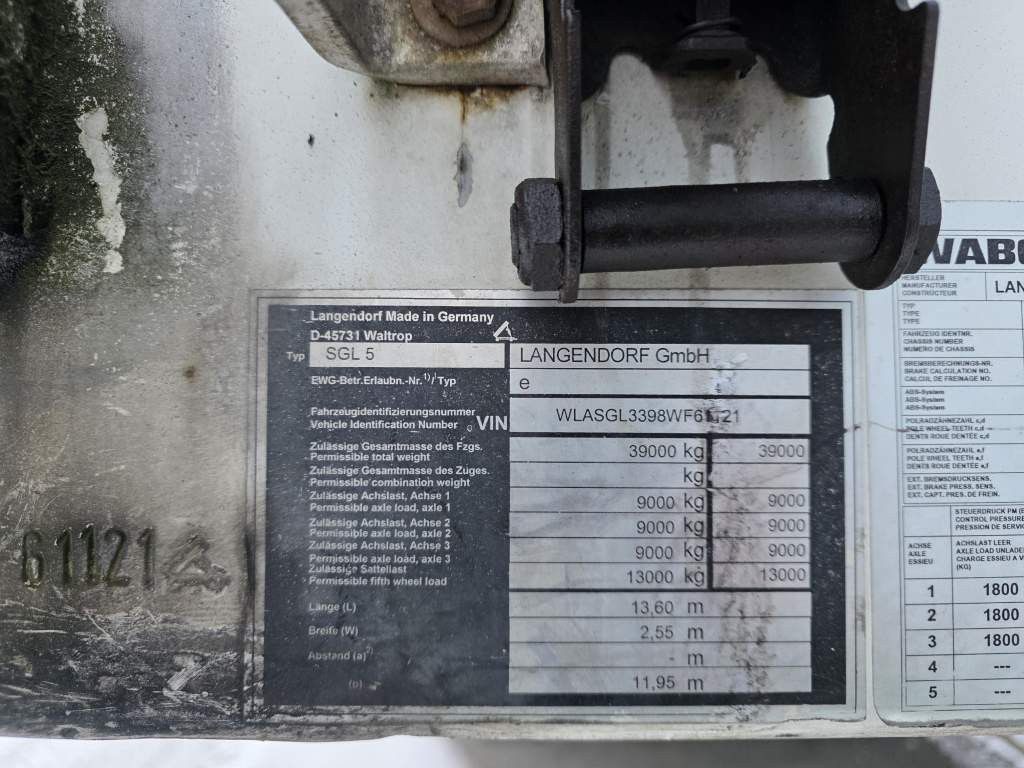 Fahrzeugabbildung Langendorf Innenlader Glas, Lift, deutsch, Typ SGL-5
