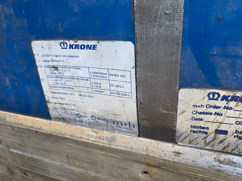 Fahrzeugabbildung Krone Mega Gardine mit Hubdach,Pal-Anschlag li+re