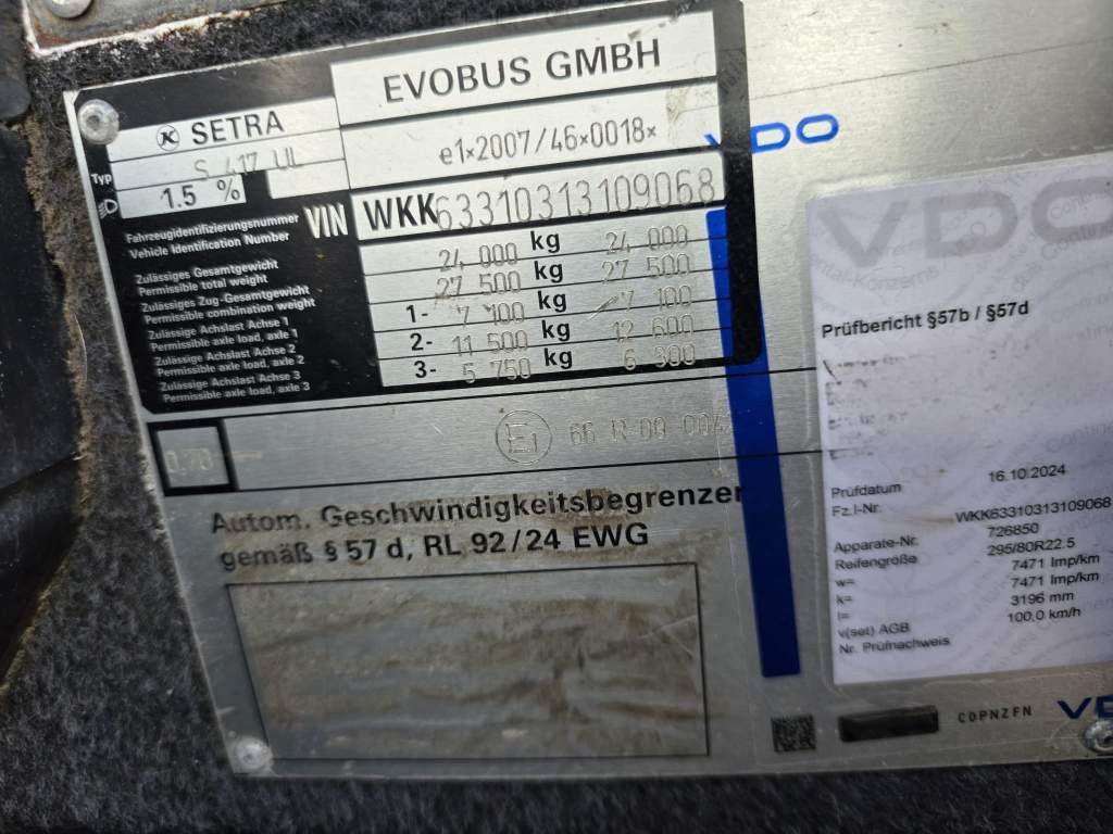 Fahrzeugabbildung Setra S417 UL 61+26, Retarder, Klima, Schaltgetriebe