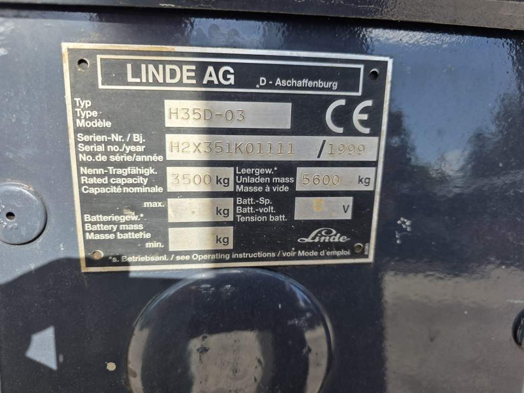 Fahrzeugabbildung Linde H35-03 SDtapler Duplex Mast, 5.600 Kg zul. GGW