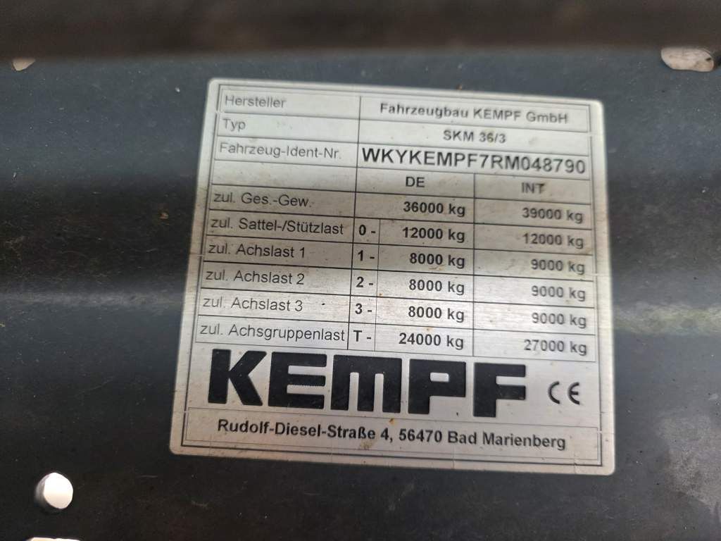 Fahrzeugabbildung Kempf Schleusenkipper, Rüttler, ca. 58,7 cbm, Lift