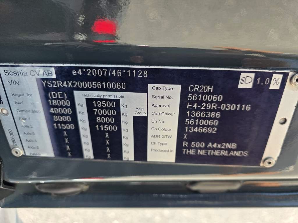 Fahrzeugabbildung Scania R500, 2 Kreis Hydr., Retrader, gesteppt