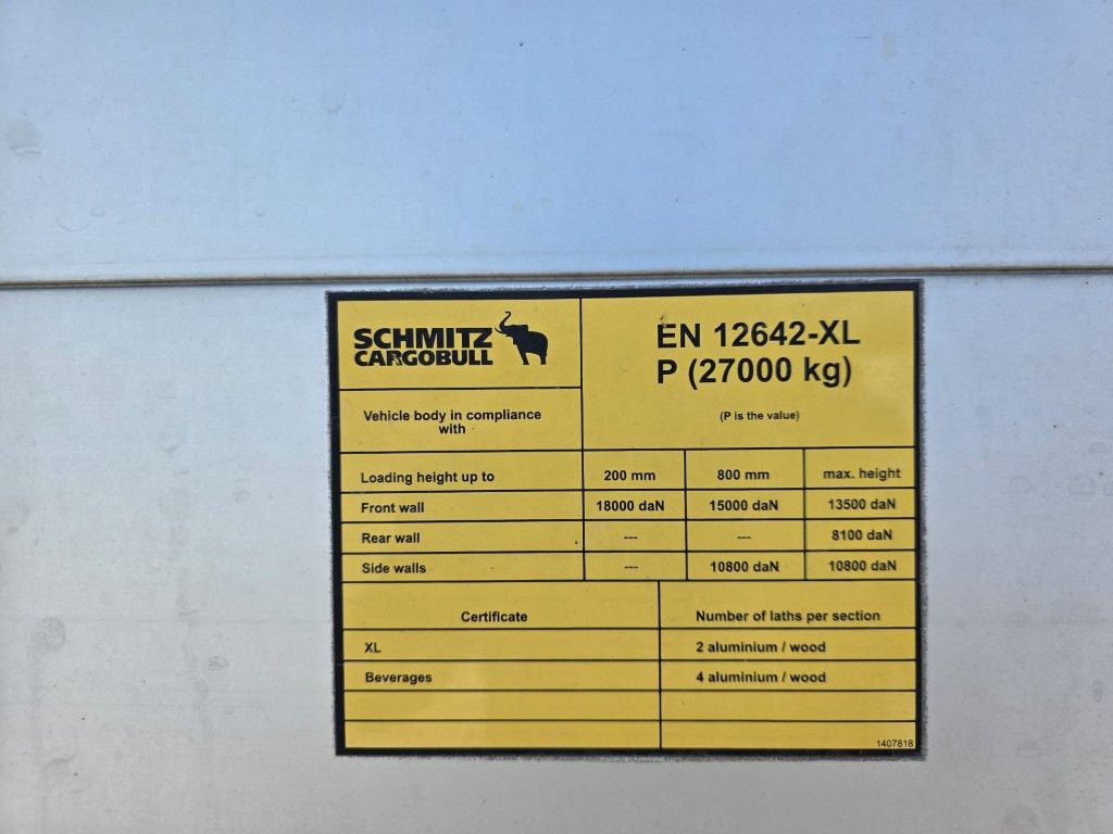 Fahrzeugabbildung Schmitz Cargobull SCB*S3T LL,Gardine,Edscha, Lift,nur 176.22 Km!