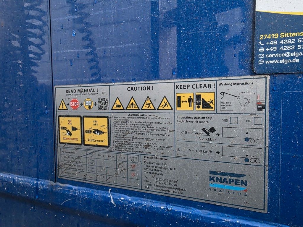 Fahrzeugabbildung Knapen 92 cbm Schubboden, Lift, SAF Scheibe