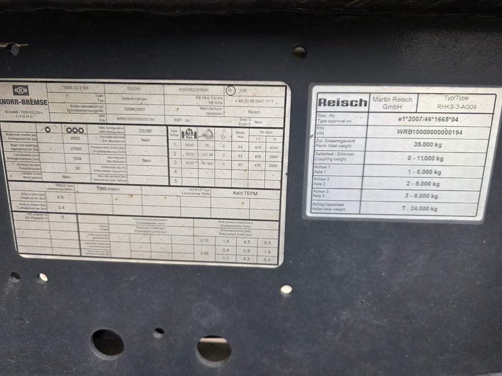 Fahrzeugabbildung Reisch ca. 48 cbm Getreidekipper, Lift, Kornschieber
